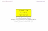 Physics of Massive Neutrinos Concha Gonzalez-Garcia halzen/notes/week14-1.pdf Physics of Massive Neutrinos Concha Gonzalez-Garcia Discovery of ’s The idea of the neutrino came in