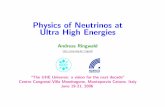 Physics of Neutrinos at Ultra High Energiesringwald/astroparticle/talks/frascati_fin.pdf– Physics of Neutrinos at UHE – 1 1. Introduction •Existing observatories for Ultra High