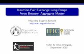 Neutrino-Pair Exchange Long-Range Force Between Aggregate ...benasque.org/2015tae/talks_contr/2910_Segarra_Talk_Handout.pdf · Neutrino-Pair Exchange Long-Range Force Between Aggregate