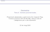 Geometria - Tema 6: Varietats parametritzades · 2020-05-23 · Geometria Geometria Tema 6: Varietats parametritzades Presentaci o adaptatada a partir de la d’en Joaquim Puig. Creative