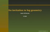 An invitation to log geometry - MIT Mathematicsmath.mit.edu/~mckernan/Talks/log.pdf · From an algebraic perspective, we are really looking at algebraic curves y = p f(x) so that