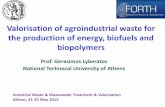 Valorisation of agroindustrial waste for the production of ...uest.ntua.gr/iwwatv/proceedings/presentations/22... · Valorisation of agroindustrial waste for the production of energy,