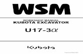 KUBOTA U17-3Α MICRO EXCAVATOR Service Repair Manual
