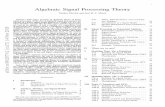 Algebraic Signal Processing Theory - arXiv · Algebraic Signal Processing Theory Markus Pu¨schel and Jose´ M. F. Moura Abstract—This paper presents an algebraic theory of linear