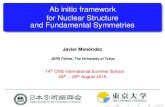 Ab initio framework for Nuclear Structure and Fundamental ... · For nuclear structure, typical energies of interest point to nucleons and pions (pions are particularly light mesons!)