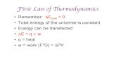 First Law of ermodynamics...Entropy and Gibbs free energy. 2nd law of thermodynamics Changes of state vapor pressure phase diagrams Solutions types (saturated, supersaturated, unsaturated)