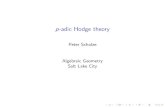 Peter Scholze Algebraic Geometry Salt Lake Algebraic Geometry Salt Lake City. Classical Hodge theory
