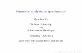 Harmonic analysis on quantum torimath.ecnu.edu.cn/RCOA/visitors/Quanhua Xu/qtorus.pdf · 2013-11-28 · Quantum tori Let θ ∈ R. Let U and V be two unitary operators on a Hilbert