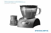 Template-A5 - Philips€¦ · , The blender is intended for fine pureeing, chopping and blending. With the blender you can prepare soups, sauces, milk shakes and batters.You can also