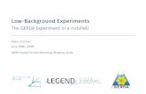 Low-Background Experiments - The GERDA Experiment in a ...€¦ · Neutrinoless double beta decay Discoveryof0 -decaywould demonstrateleptonnumberviolation giveinformationaboutthenatureofneutrinos