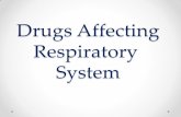 Drugs Affecting Respiratory Drugs Affecting Respiratory System. Diseases Asthma COPD Allergic Rhinitis