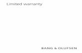 Limited warranty...maladjustment of the Bang & Olufsen Product, or neglect, including but not limited to “burn in” of plasma or OLED displays, overdriving of speakers and similar