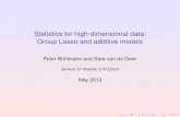 Statistics for high-dimensional data: Group Lasso and ...buhlmann/teaching/presentation4.pdf · Statistics for high-dimensional data: Group Lasso and additive models Peter Buhlmann