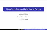 Classifying Spaces of Diffeological Groupspeople.cst.cmich.edu/watts1j/papers/classifying_spaces.pdf · A diffeology Don Xis a family of parametrisations, called plots, satisfying: