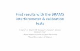 First results with the BRAMS interferometer & calibration ... · First results with the BRAMS interferometer & calibration tests H. Lamy 1, C. Tétard 1, M. Anciaux 1, S. Ranvier1,