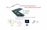 A. Navin GANIL - Istituto Nazionale di Fisica Nuclearefusion06/talks/Thursday/navin.pdf · A. Navin GANIL Exclusive measurements with weakly bound nuclei •Is it really required,