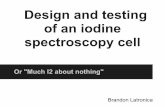 Design and testing of an iodine spectroscopy cellmjcrescimanno.people.ysu.edu/student_theses/Brandon_Latronica_I2... · Why I2? iso NA half-life DM DE (MeV) DP 123 syn 13 h ε, γ