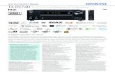 2019 NEW PRODUCT RELEASE TX-RZ740 9.2-Channel …2019 NEW PRODUCT RELEASE TX-RZ740 9.2-Channel Network A/V Receiver A higher standard of sound The TX-RZ740 not only elevates sound,