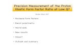 Precision Measurement of the Proton Elastic Form Factor ... Precision Measurement of the Proton Elastic Form Factor Ratio at Low Q2! • Nucleons Form Factors! • Recoil polarimetry!