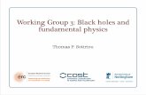 Working Group 3: Black holes and fundamental physics€¦ · Testing a new regime Gravity Parameter Space 5 10-62 10 -58 10 -54 10 -50 10 -46 10 -42 10 -38 10 -34 10 -30 10 -26 10