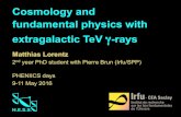 Cosmology and fundamental physics with · Cosmology and fundamental physics with ... Aleading"Imaging"Air"Cherenkov"Telescope"array"! 4 telescopes with a 107 m2 dish + 5th telescope,