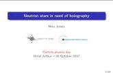 Neutron stars in need of holography€¦ · String theory’s user’s guide What is string theory? A theory of hadrons A theory of quantum gravity A theory of everything A theory
