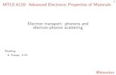 MTLE-6120: Advanced Electronic Properties of Materials Electron …abinitiomp.org/.../mtle6120-2018/slides/ePhTransport.pdf · 2020-06-03 · Phonon density of states I Number of