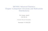 SM-4331 Advanced Statistics Chapter 3 (Important ... SM-4331 Advanced Statistics Chapter 3 (Important