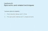 Lecture 6: Spin-echo and related techniques/file/PHY411-Lectu… · Spin-echo and related techniques Lecture aims to explain: 1. Free induction decay and T 2* time 2. The spin-echo