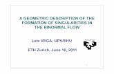 A GEOMETRIC DESCRIPTION OF THE FORMATION OF SINGULARITIES IN THE BINORMAL FLOW · 2013-10-23 · 1 a geometric description of the formation of singularities in the binormal flow luis