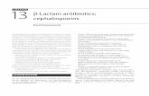 Chapter 13 - ß-Lactam antibiotics: cephalosporinsasset.youoncdn.com/93c96238ac79b36ce655b4883f798c... · cephalosporins than against penicillins, but cephamycins and oxacephems are