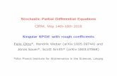 Stochastic Partial Diﬀerential Equations · Stochastic Partial Diﬀerential Equations CIRM, May 14th-18th 2018 Singular SPDE with rough coeﬃcients Felix Otto*, Hendrik Weber