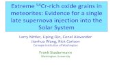 meteorites: Evidence for a single late supernova …Extreme 54Cr-rich oxide grains in meteorites: Evidence for a single late supernova injection into the Solar System Larry Nittler,