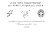 On the Path to Module Integration with the HV-MAPS ... · 26.03.2019 DPG Spring Conference 2019 - Aachen 17 MuPix9 - Slow Control Statemachine Synthesized verilog code I²C like protocol