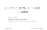QuantiFERON-TB Gold in-tube€¦ · QuantiFERON-TB Gold in-tube Pushker Raj, PhD Manager, Serological Analysis group Texas Department of State Health Services, Austin, TX October