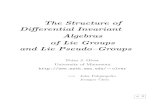 The Structure of Diﬁerential Invariant Algebras of cross-section to the group orbits, and solving the normaliza-tion equations for the group parameters. The existence of a moving