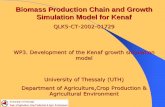 Biomass Production Chain and Growth Simulation Model for Kenaf · KPSI(n) is the hydraulic conductivity in the compartment (n) (cm d-1) HEAD(n) = Z(n) - PSI(n), in cm PSI represents