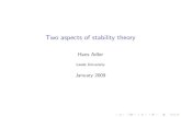 Two aspects of stability theory - adler/talks/  To extend this dimension theory beyond uncountably