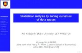 Statistical analysis by tuning curvature of data Curvature -Metric -Metric Applications Summary CAT(k)