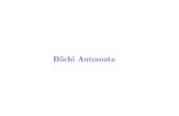 Bu¨chi Automata - [Verimag]iosif/LogicAutomata07/slide2.pdf · 2009-03-23 · Deﬁnition of Bu¨chi Automata Let Σ = {a,b,...} be a ﬁnite alphabet. By Σω we denote the set