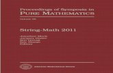 String-Math 2011 - American Mathematical Society · String-Math 2011 : June 6–11, 2011, University of Pennsylvania, Philadelphia, Pennsylvania / Jonathan Block, Jacques Distler,