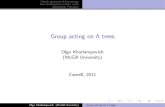 Olga Kharlampovich (McGill University)pi.math.cornell.edu/~festival/2011/talks/kharlampovich_notes.pdf · Some properties of groups acting freely on -trees ( -free groups) 1 The class