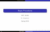Mathematical Statistics, Lecture 11 Bayes Procedures · PDF file Bayes Procedures Decision-Theoretic Framework Bayes Procedures and Reparametrization Reparametrization of Bayes Decision
