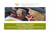 doctoral thesis of graduates university of cyprus ... · Supervisor: Christos Christodoulou , Professor information of a These methods have een applied in the Protein Seondary Stru
