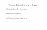 Today: Miscellaneous Topics - Mississippi State › sites › default › files › ch4403 … · Today: Miscellaneous Topics 1 • Electron Transfer Reactions • Electrostatic effects