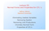 Lecture III: Normal Forms and Properties for CFLت¼s artale/Compiler/Lectures/slide3-CFL-Normal...آ 