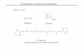 alkene = olefin - Yonsei University · alkene = olefin. Ch.6 Alkenes: Structure and Reactivity 6.1 Industrial Preparation and Use of Alkenes H2CCH2 Ethylene (26 million tons / yr)