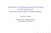 Structure of Compact Quantum Groups Au(Q) and Bu(Q) and their …math.ecnu.edu.cn › RCFOA › visitors › Suzhou Wang › aubu-slides... · 2014-01-27 · 1. The Notion of Quantum