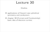 Lecture 30 - UMD Department of Physics - UMD Physics › courses › Phys260 › agashe › S08 › notes › lecture30.pdfLecture 30 • applications of Gauss’s Law: cylindrical