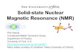 Solid-state Nuclear Magnetic Resonance (NMR) دƒ magnetic shielding The local field a nucleus feels is
